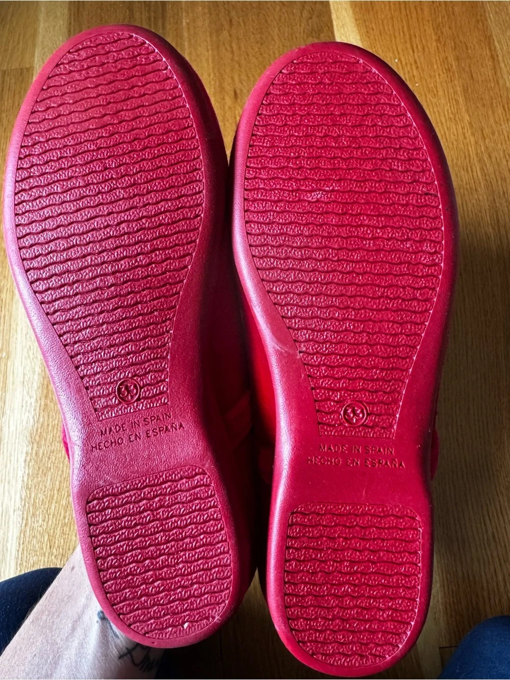 Children's Red Velvet Mary Jane Dress Shoes